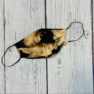 Black Bleach out Adult Face Mask